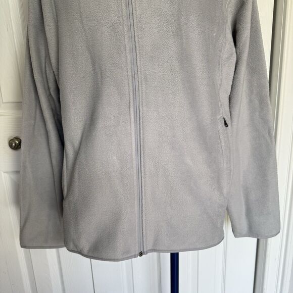 Men Fleece Sweater Jacket Gray Size 2XL Full Zip Polar - Picture 15 of 16